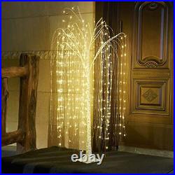 Lightshare 6FT 288L Warm White Lighted Willow Tree White LED Tree Halloween D