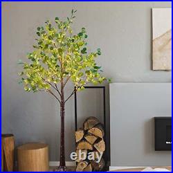 Lightshare Lighted Eucalyptus Tree 270 Warm White LED Artificial Greenery 6FT