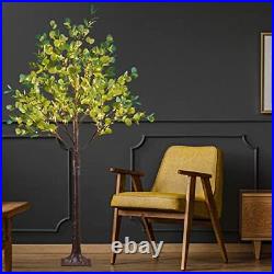 Lightshare Lighted Eucalyptus Tree 270 Warm White LED Artificial Greenery 6FT