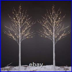 Lightshare Set of 3 Lighted Birch Tree 4FT 6FT and 8FT LED Artificial Tree