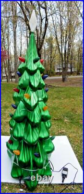 Lowes Holiday Living LED Lighted Christmas Tree Blow Mold 40 In Tall withBox