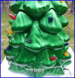 Lowes Holiday Living LED Lighted Christmas Tree Blow Mold 40 In Tall withBox