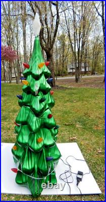 Lowes Holiday Living LED Lighted Christmas Tree Blow Mold 40 In Tall withBox