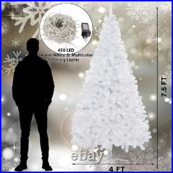Luxurious 7.5 FT Christmas Tree with Multicolor Lights and Remote Control