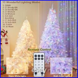 Luxurious 7.5 FT Christmas Tree with Multicolor Lights and Remote Control
