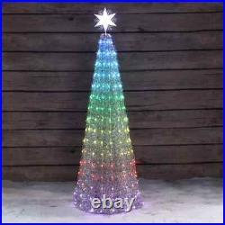 MEMBERS MARK PRE LIT 6' COLOR CHANGING TREE With 19 FUNCTIONS, SILVER NEW