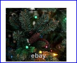 Martha Stewart 7.5' Green Holiday Tree with Pinecone & Multi Color Light
