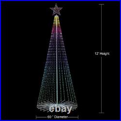 Member's Mark 12' Pre-Lit Multicolor Lightshow Christmas Tree Decoration