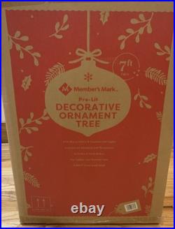 Member's Mark 7ft Pre-Lit Decorative Ornament Tree Christmas Indoor Outdoor New