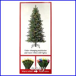 Member's Mark Pre-Lit 7 Ft Slim Linden Fir Christmas Tree, Color-Changing LEDs