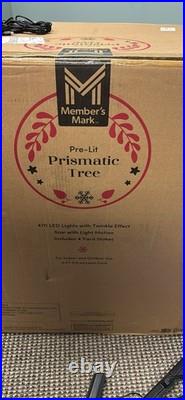 Member's Mark Pre-Lit Prismatic Christmas Tree 76 in Multicolor 470 LED