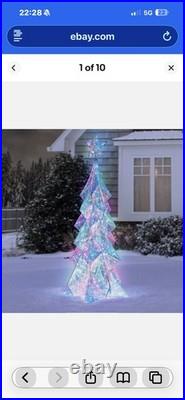 Member's Mark Pre-Lit Prismatic Christmas Tree 76 in Multicolor 470 LED