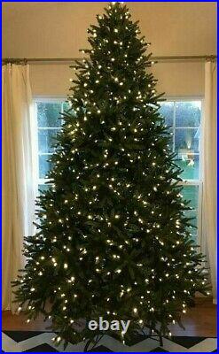 Members Mark 9' Pre-Lit clear lights Bristle Fir quickset Christmas tree holiday