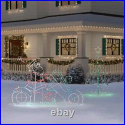 Metal Frame 5.5 Ft LED Lighted Christmas Tree Outdoor Yard Decorations Clearance