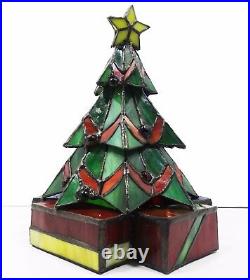 Meyda Tiffany Christmas Tree Accent Lamp with 1 Light 9 Inches Tall 12413