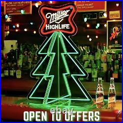 Miller Lite High Life Neon Christmas Tree Merry High Light 2.5 ft PRESALE