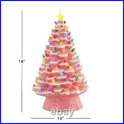Mr. Christmas Nostalgic Ceramic Christmas Tree with LED Lights Indoor Decorat