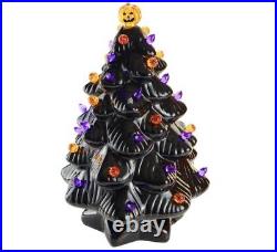 Mr Halloween Ceramic Tree Haunted Black 14 NEW Pumpkin LED Lighted Mr Christmas