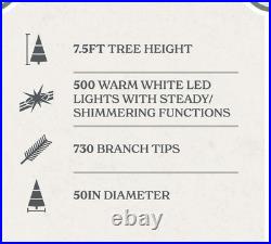 My Texas House 2025 7.5ft Cypress Pre-Lit Artificial Christmas Tree (500 LEDs)