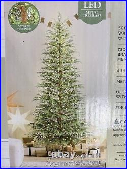 My Texas House 7.5 Ft Pre Lit Cypress Tree Christmas 500 LED Lights