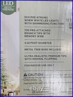 My Texas House 7.5 Ft Pre Lit Cypress Tree Christmas 500 LED Lights