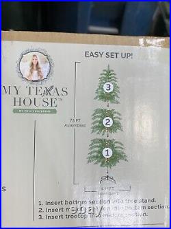 My Texas House 7.5 Ft Pre Lit Cypress Tree Christmas 500 LED Lights