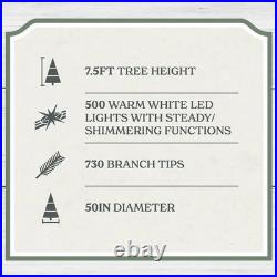 My Texas House 7.5ft Cypress Pre-Lit LED Christmas Tree 500 Twinkle Lights
