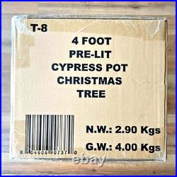 My Texas House Potted 4ft Pre-Lit Twinkle LED Cypress Artificial Christmas Tree