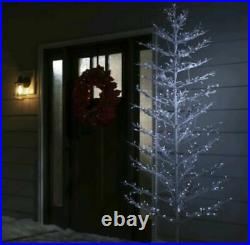 NEW GE 7' Ft Winterberry White Pre-Lit Christmas Holiday Tree 400 LED Lights