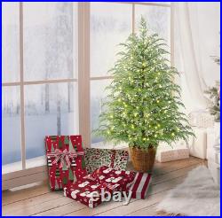 NEW My Texas House 4FT Pre-Lit Cypress Pot Christmas Tree LED Lights