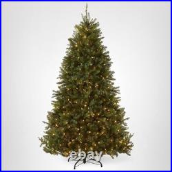National Tree 6.5 Ft Dunhill Fir Pre-Lit Dual Color LED Christmas Tree 52in Wide