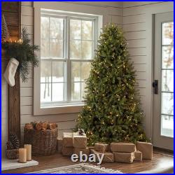 National Tree 6.5 Ft Dunhill Fir Pre-Lit Dual Color LED Christmas Tree 52in Wide
