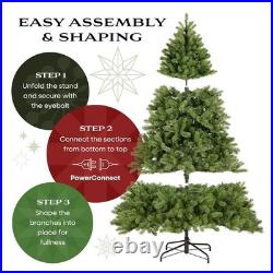 National Tree 6.5 Ft Dunhill Fir Pre-Lit Dual Color LED Christmas Tree 52in Wide