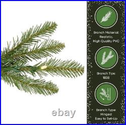 National Tree 6.5 Ft Dunhill Fir Pre-Lit Dual Color LED Christmas Tree 52in Wide