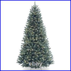 National Tree 7 ft North Valley Blue Spruce Tree with Clear Lights