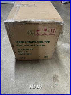 National Tree Company 12 ft. Pre-Lit Carolina Pine Slim Tree with Clear Lights