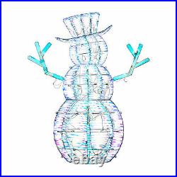 National Tree Company 48 Inch Iridescent Snowman Decoration with 105 LED Lights