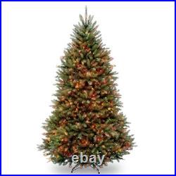National Tree Company 6.5ft Pre-Lit Dunhill Fir Christmas Tree, 650 Lights, Green