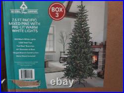 National Tree Company 7.5 Ft Pacific Mixed Pine With Pre-Lit Warm White Lights National Tree Company 7.5 Ft Pacific Mixed Pine With Pre-Lit Warm White Lights