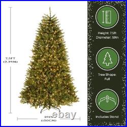 National Tree Company 7.5 Ft Pre-Lit Dunhill Fir Artificial Christmas Tree, 600