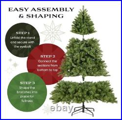 National Tree Company 7.5 ft Pre-Lit Dunhill Fir Artificial Christmas Tree, New