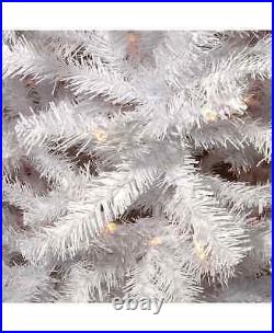 National Tree Company 7' North Valley White Spruce Tree Glitter 550 Clear Lights