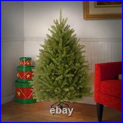 National Tree Company Dunhill Fir 4.5 Foot Christmas Tree & Color String Lights