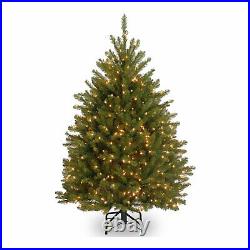 National Tree Company Dunhill Fir 4.5 Foot Prelit Christmas Tree with Lights