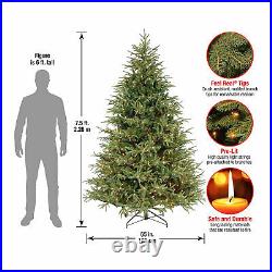 National Tree Company Feel Real Frasier 7.5 Ft Prelit Artificial Christmas Tree