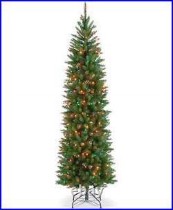 National Tree Company Kingswood 6.5 Ft Slim Artificial Tree with Lights & Stand