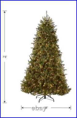 National Tree Company Pre-Lit Artificial Full Christmas Tree, 7ft 6in, Green
