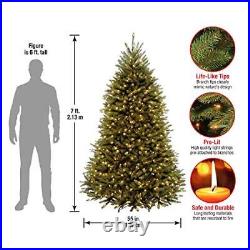 National Tree Company Pre-Lit Artificial Full Christmas Tree, Green, 7.5 Feet