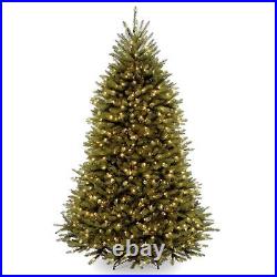 National Tree Company Pre-Lit Artificial Full Christmas Tree, Green, Dunhill