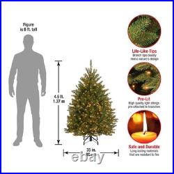 National Tree Company Pre-Lit Artificial Mini Christmas Tree Green Dunhill Fir